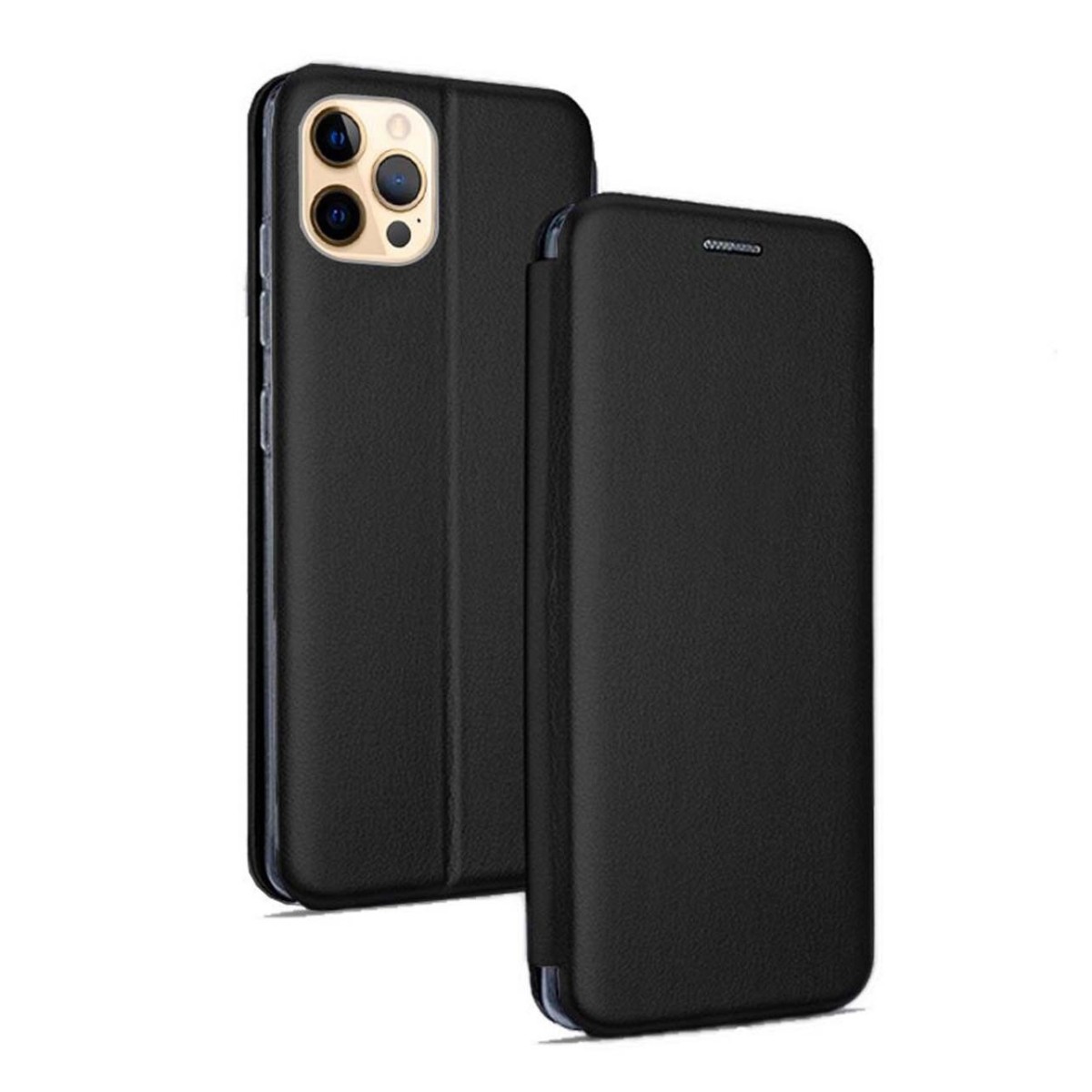 Funda Libro Soporte Magnética Elegance Negra para Iphone 12 Pro Max (6.7)