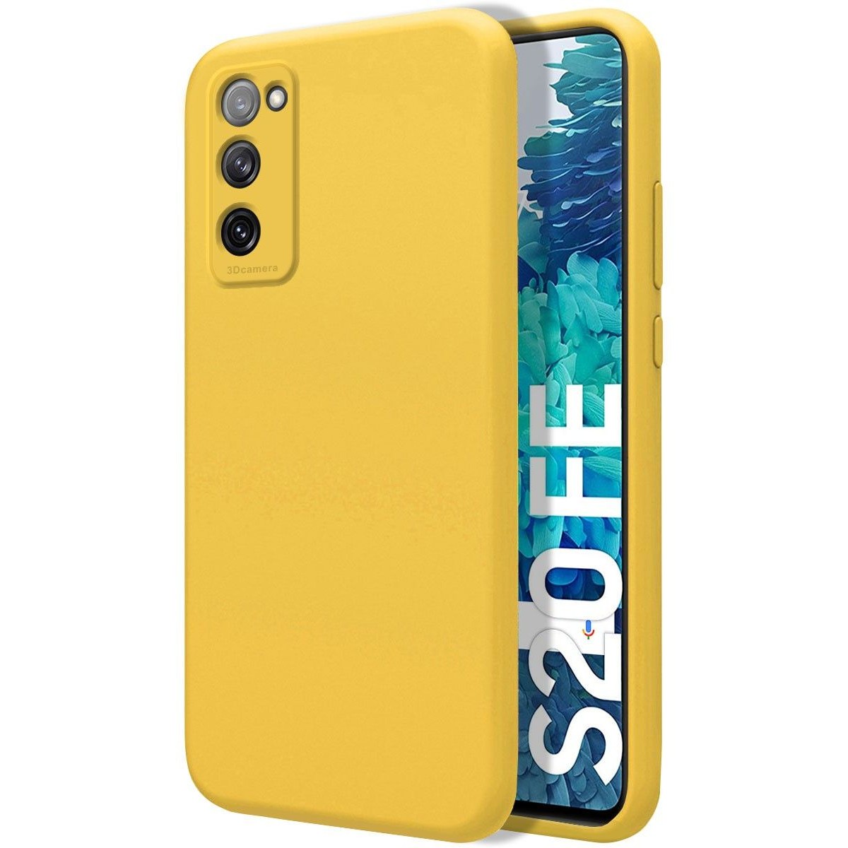Funda Silicona Líquida Ultra Suave para Samsung Galaxy S20 FE color Amarilla