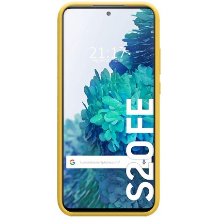 Funda Silicona Líquida Ultra Suave para Samsung Galaxy S20 FE color Amarilla