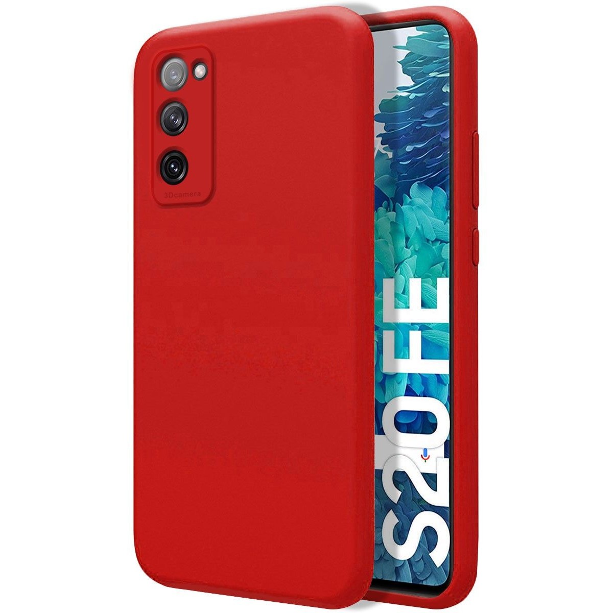Funda Silicona Líquida Ultra Suave para Samsung Galaxy S20 FE color Roja