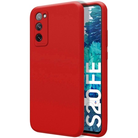 Funda Silicona Líquida Ultra Suave para Samsung Galaxy S20 FE color Roja
