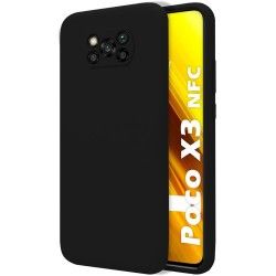 Funda Silicona Líquida Ultra Suave para Xiaomi POCO X3 NFC / X3 PRO color Negra