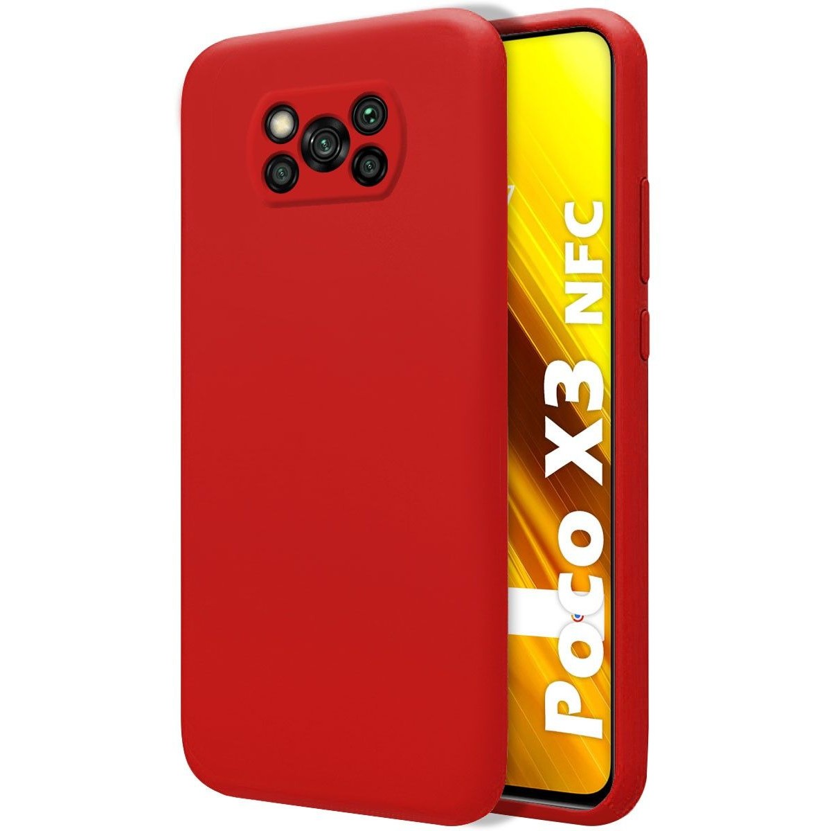 Funda Silicona Líquida Ultra Suave para Xiaomi POCO X3 NFC / X3 PRO color Roja