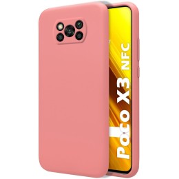 Funda Silicona Líquida Ultra Suave para Xiaomi POCO X3 NFC / X3 PRO color Rosa