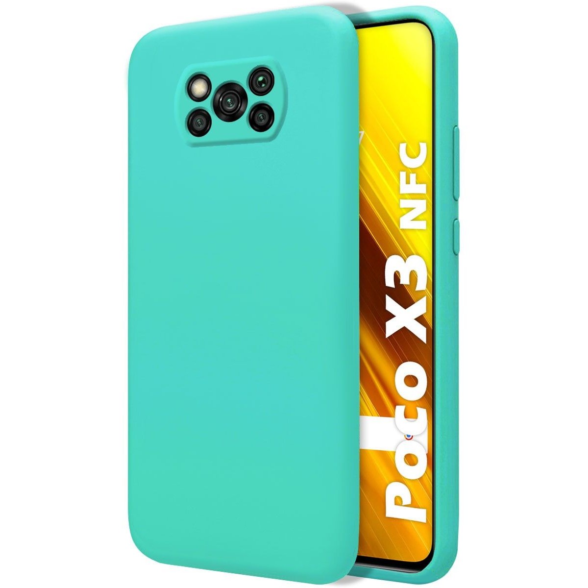 Funda Silicona Líquida Ultra Suave para Xiaomi POCO X3 NFC / X3 PRO color Verde