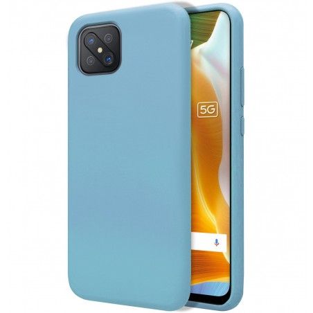 Funda Silicona Líquida Ultra Suave para Oppo Reno 4Z 5G color Azul