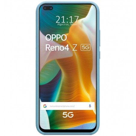 Funda Silicona Líquida Ultra Suave para Oppo Reno 4Z 5G color Azul