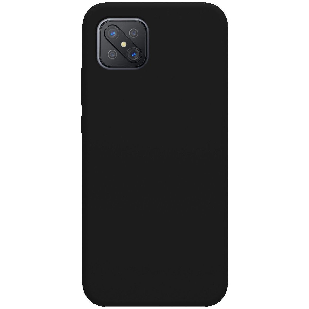 Funda Silicona Líquida Ultra Suave para Oppo Reno 4Z 5G color Negra