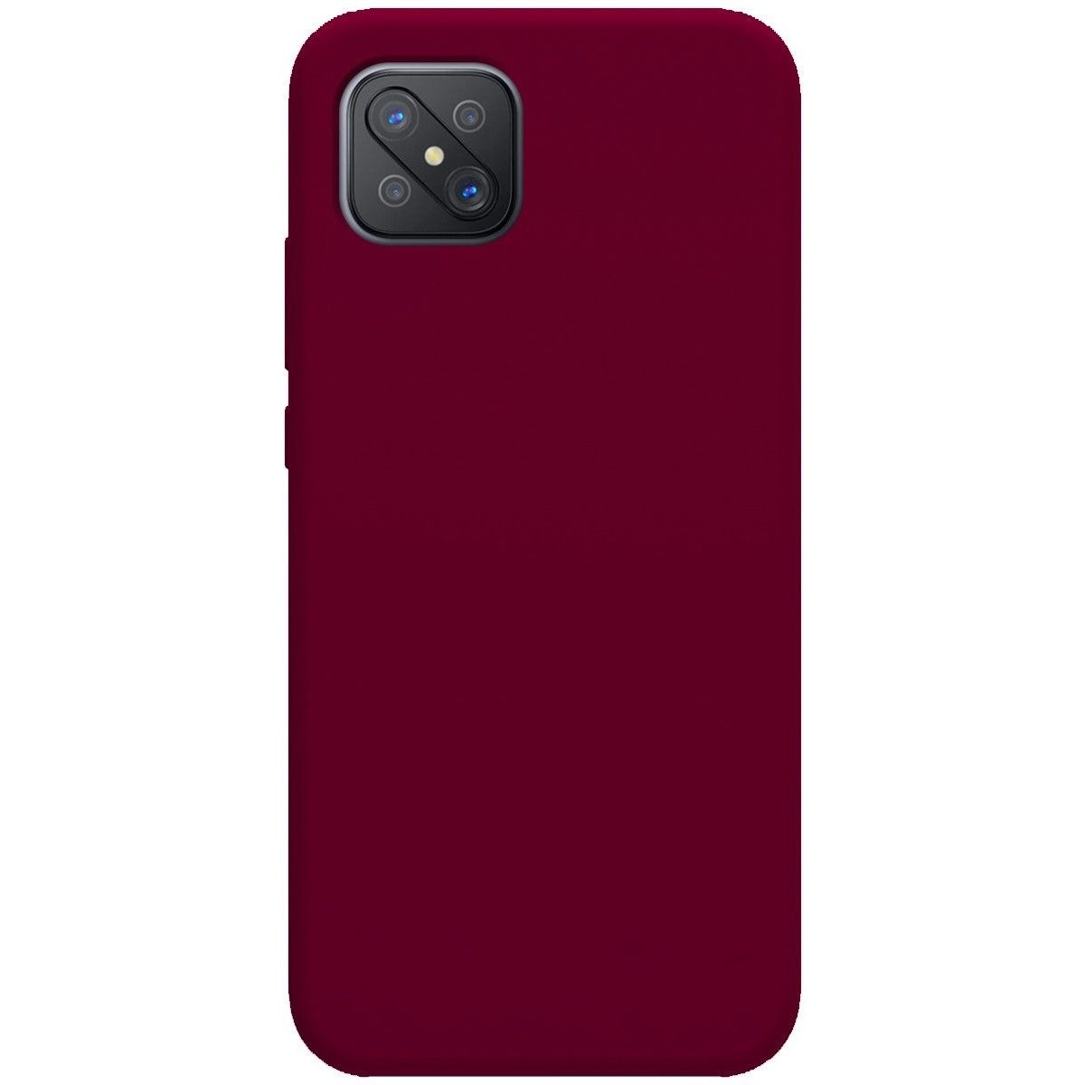 Funda Silicona Líquida Ultra Suave para Oppo Reno 4Z 5G color Roja Corinta
