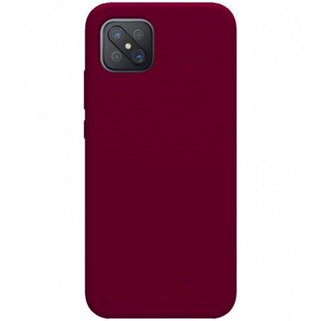Funda Silicona Líquida Ultra Suave para Oppo Reno 4Z 5G color Roja Corinta