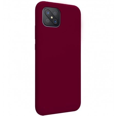 Funda Silicona Líquida Ultra Suave para Oppo Reno 4Z 5G color Roja Corinta