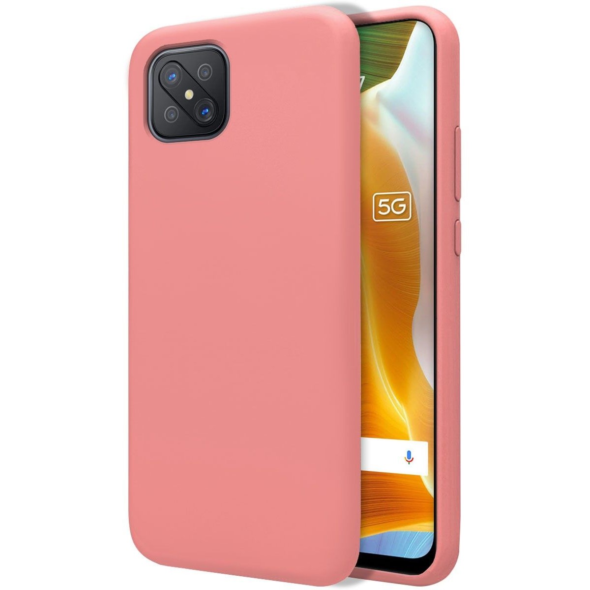 Funda Silicona Líquida Ultra Suave para Oppo Reno 4Z 5G color Rosa