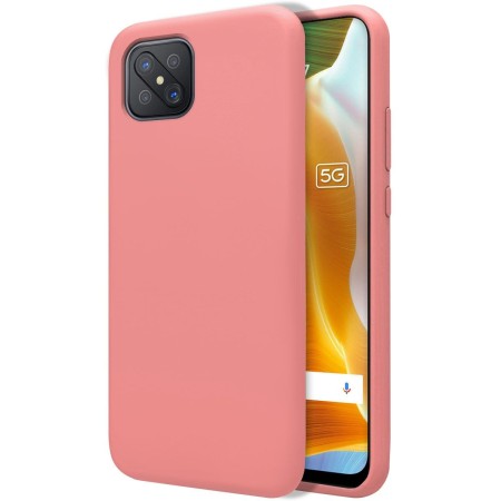 Funda Silicona Líquida Ultra Suave para Oppo Reno 4Z 5G color Rosa
