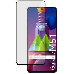 Protector Cristal Templado Completo 5D Full Glue Negro para Samsung Galaxy M51 Vidrio