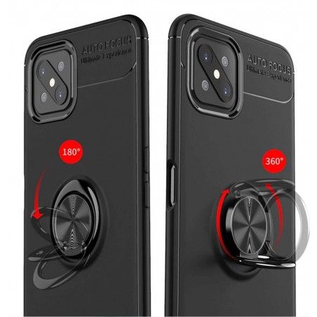 Funda Magnetica Soporte con Anillo Giratorio 360 para Oppo Reno 4Z 5G Rojo