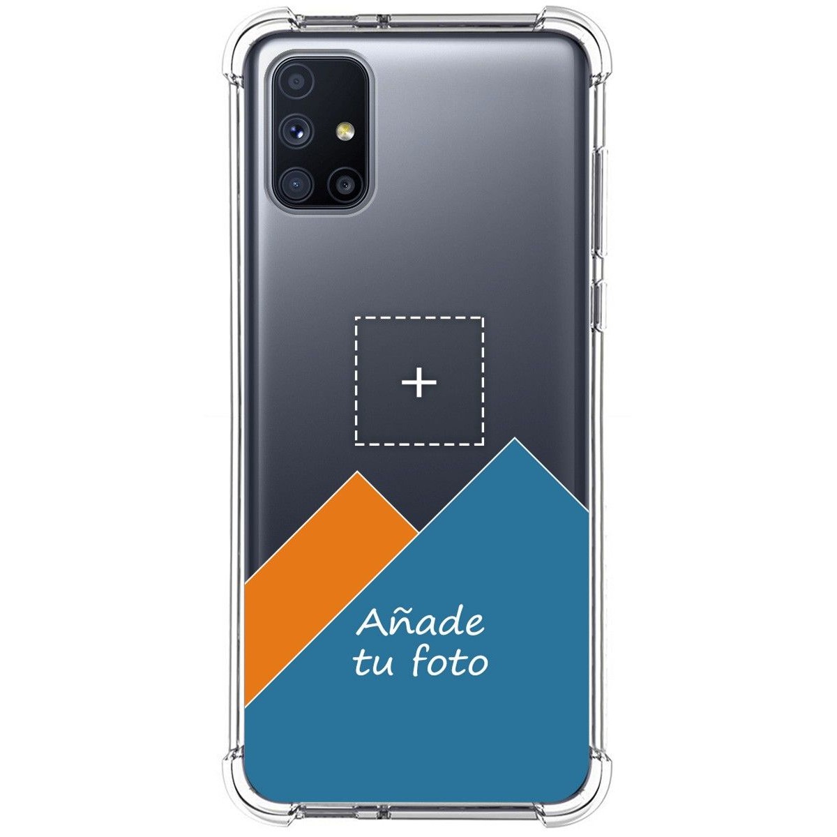 Personaliza tu Funda Silicona Anti-Golpes Transparente con tu Fotografía para Samsung Galaxy M51 personalizada