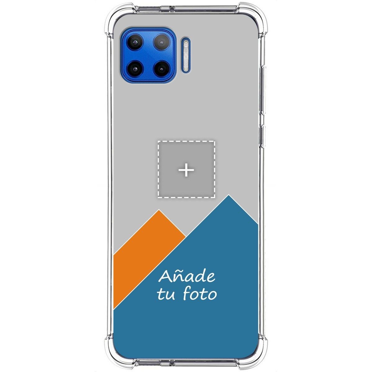 Personaliza tu Funda Silicona Anti-Golpes Transparente con tu Fotografía para Motorola Moto G 5G Plus personalizada