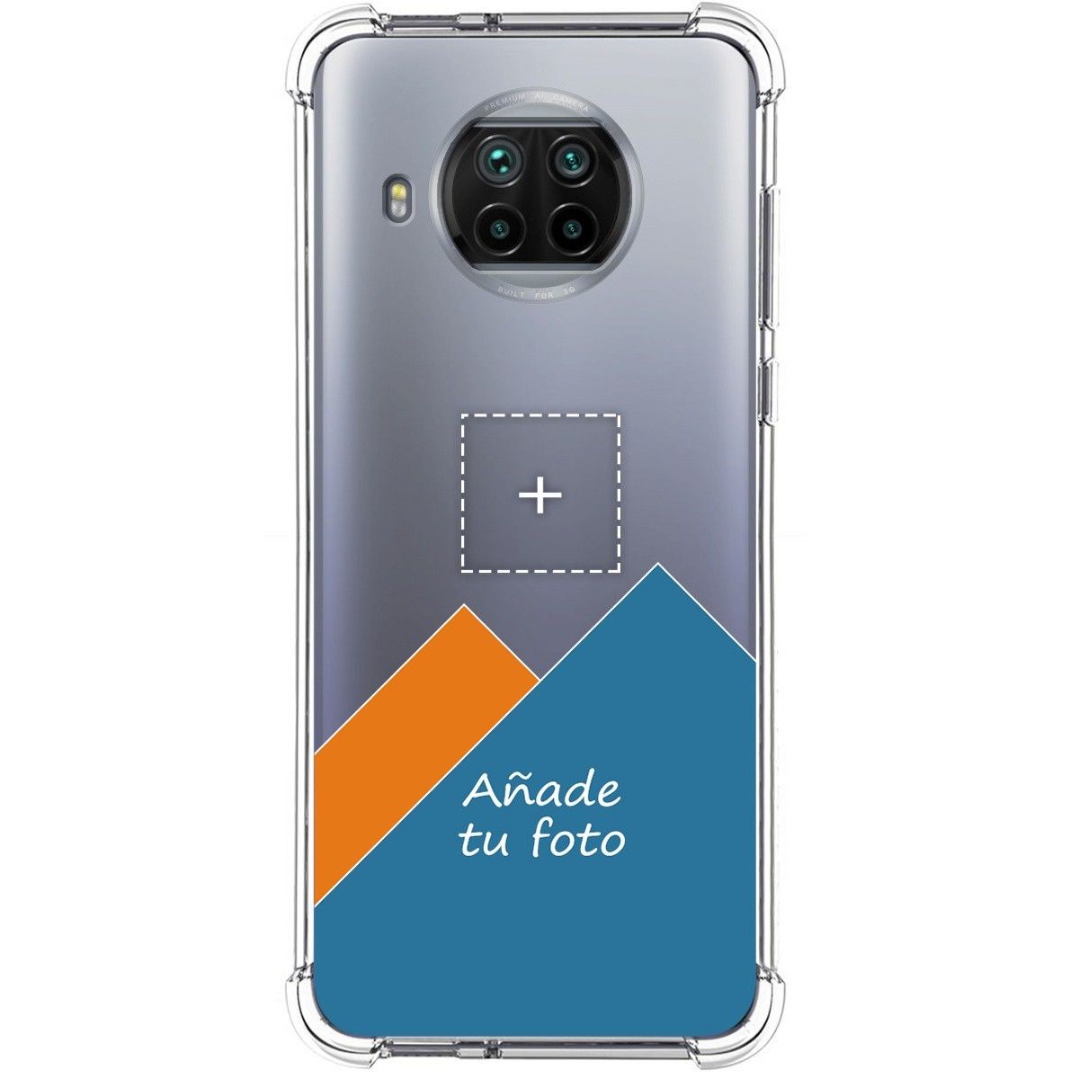 Personaliza tu Funda Silicona Anti-Golpes Transparente con tu Fotografía para Xiaomi Mi 10T Lite personalizada
