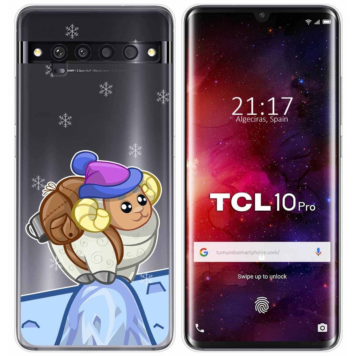 Funda Gel Transparente para TCL 10 Pro diseño Cabra Dibujos