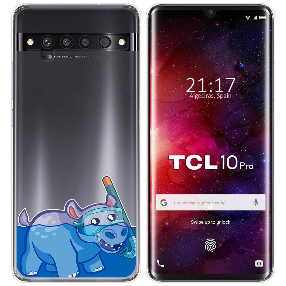 Funda Gel Transparente para TCL 10 Pro diseño Hipo Dibujos