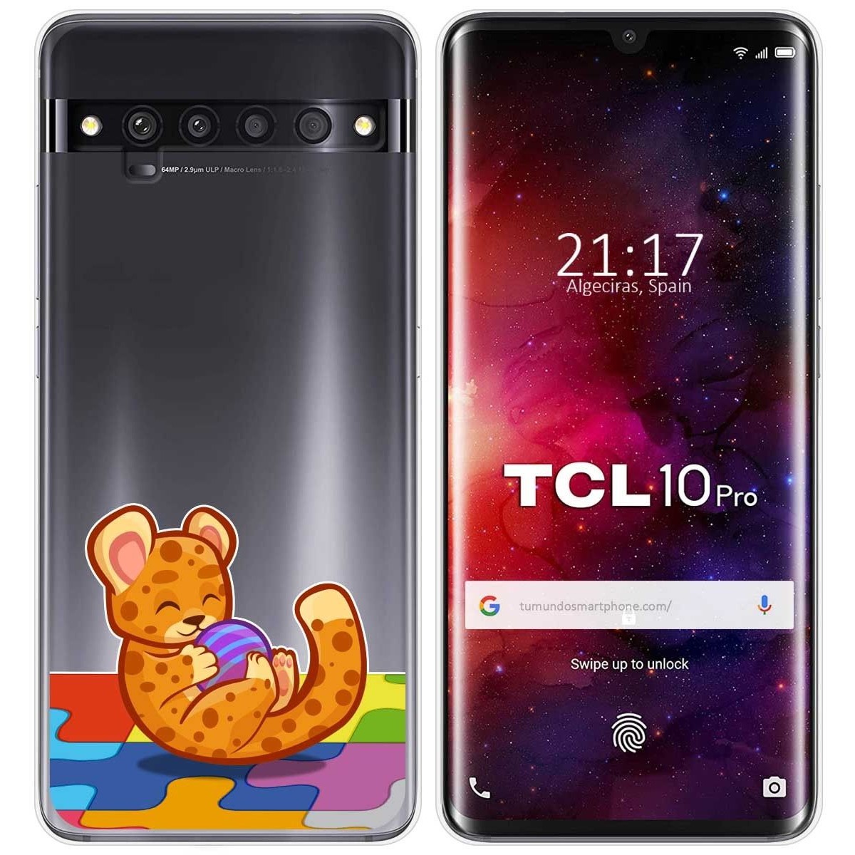 Funda Gel Transparente para TCL 10 Pro diseño Leopardo Dibujos