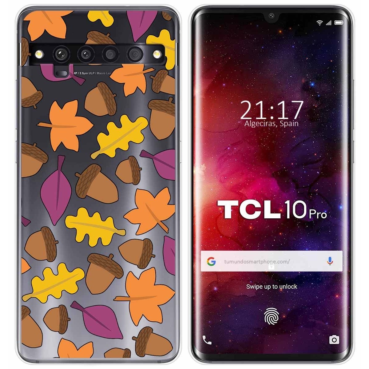 Funda Gel Transparente para TCL 10 Pro diseño Otoño Dibujos