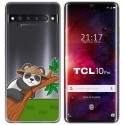 Funda Gel Transparente para TCL 10 Pro diseño Panda Dibujos