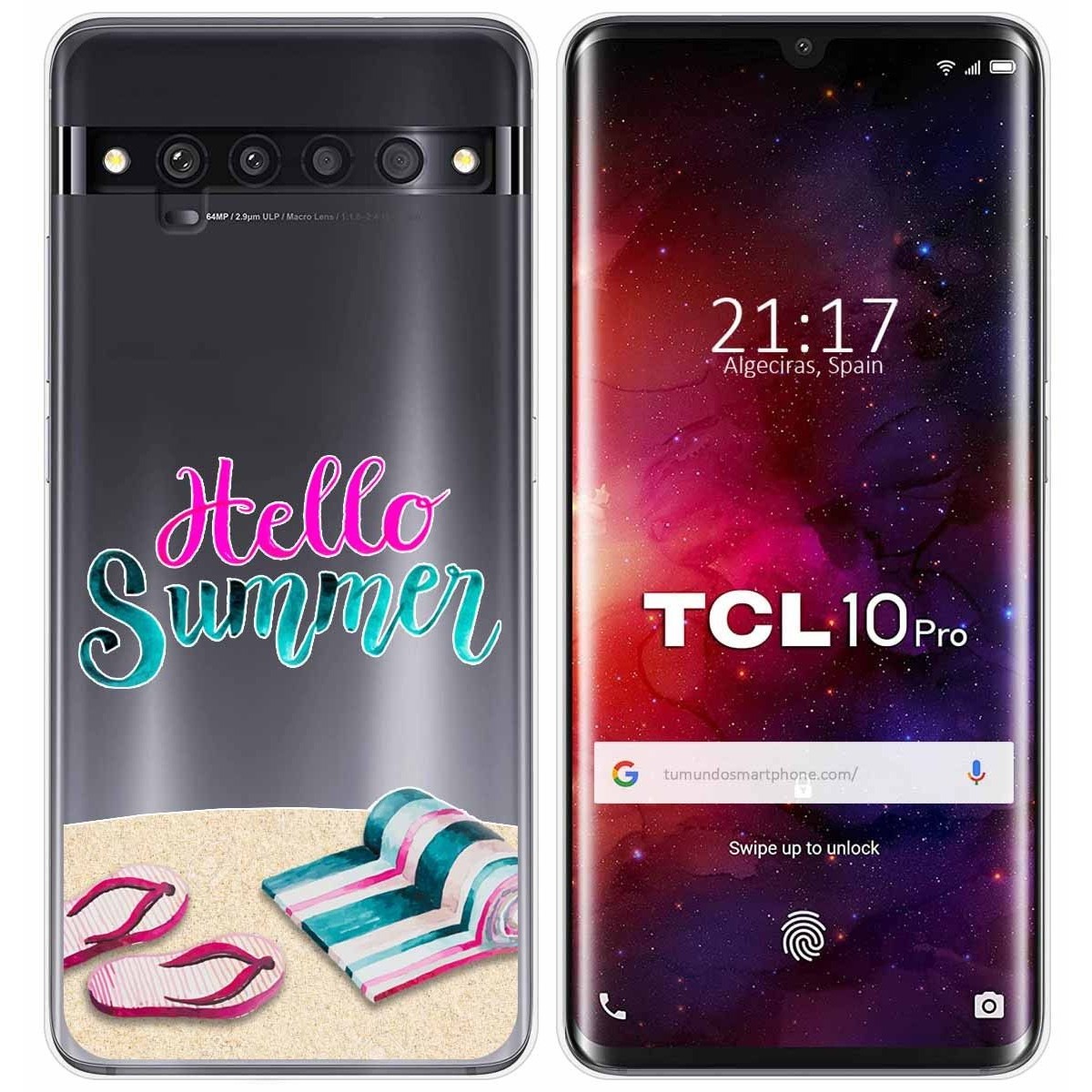 Funda Gel Transparente para TCL 10 Pro diseño Summer Dibujos