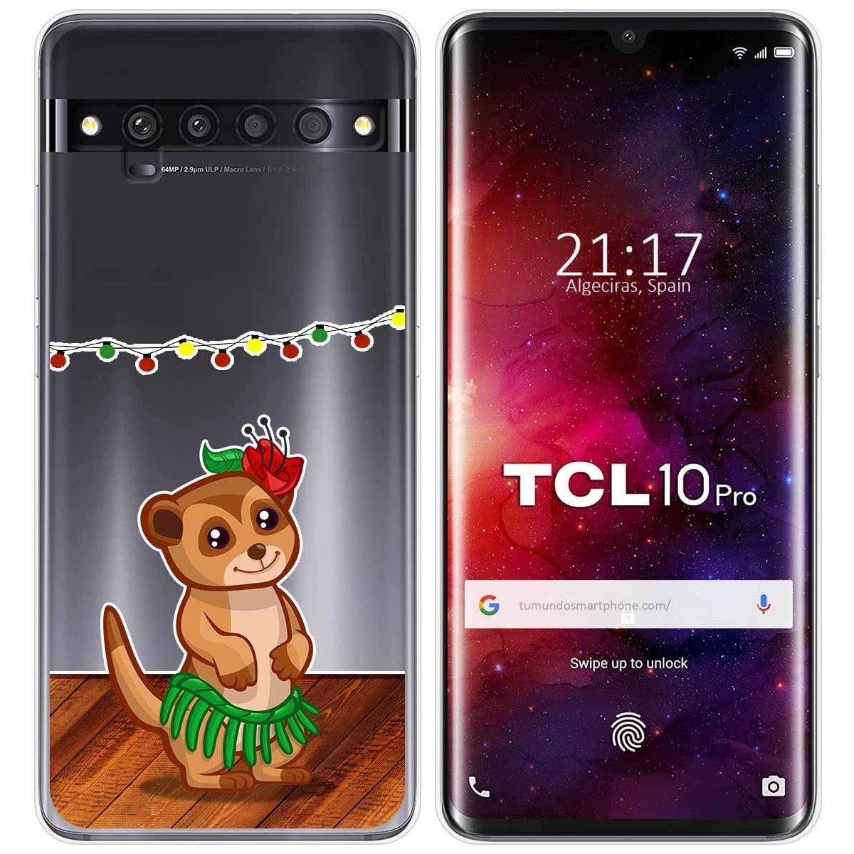 Funda Gel Transparente para TCL 10 Pro diseño Suricata Dibujos
