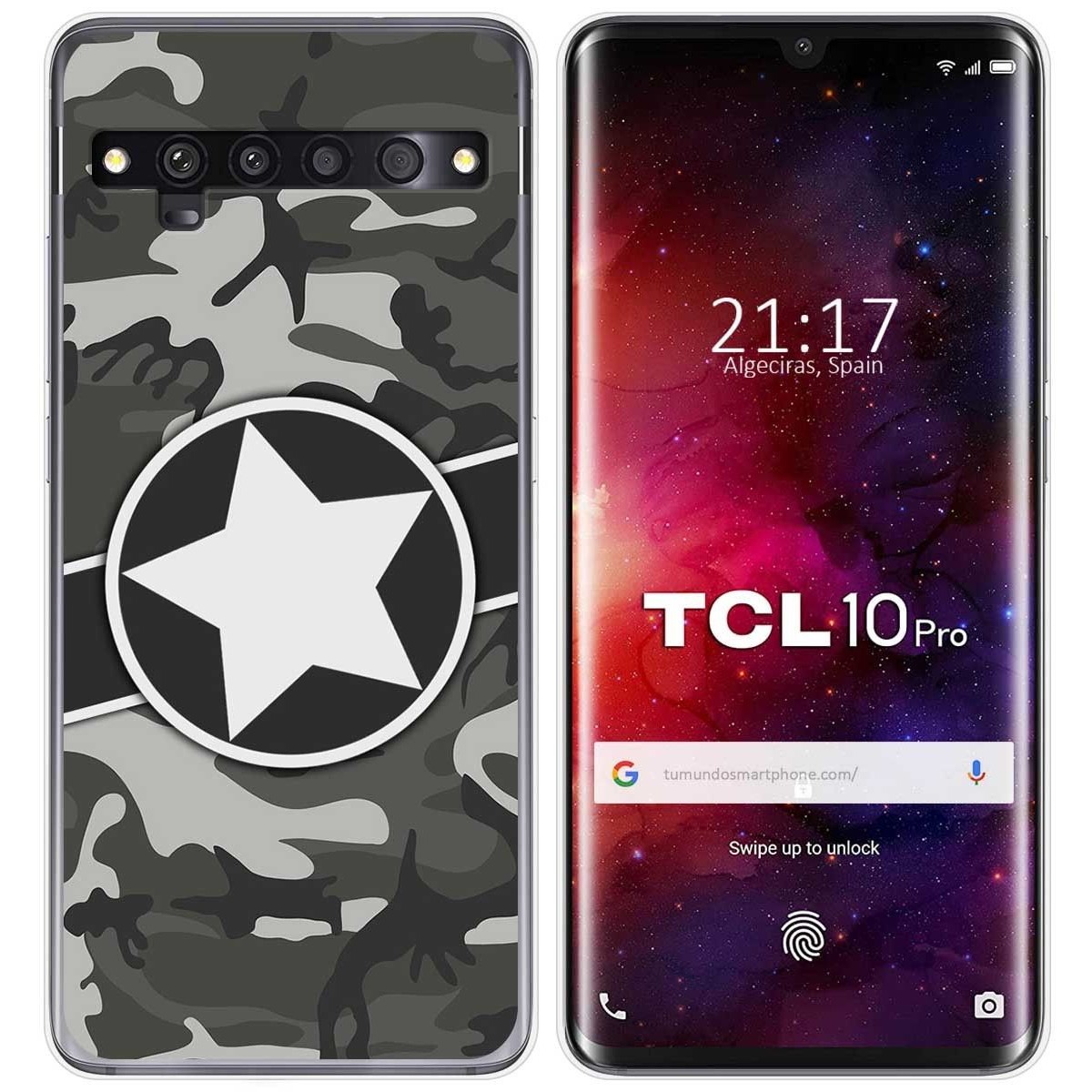 Funda Gel Tpu para TCL 10 Pro diseño Camuflaje 02 Dibujos