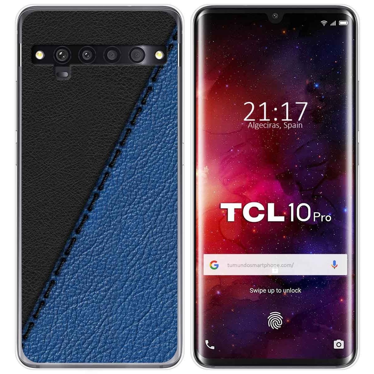 Funda Gel Tpu para TCL 10 Pro diseño Cuero 02 Dibujos
