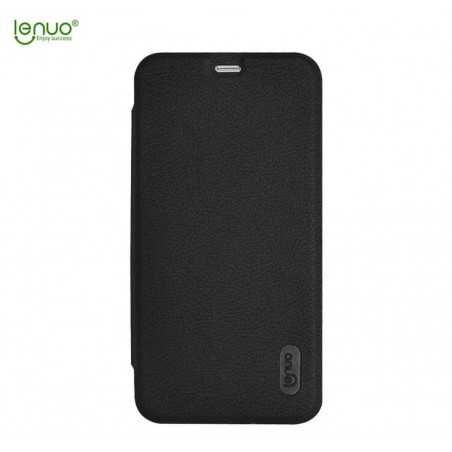Funda Piel Flip Negra Marca Lenuo para Samsung Galaxy S8 Plus