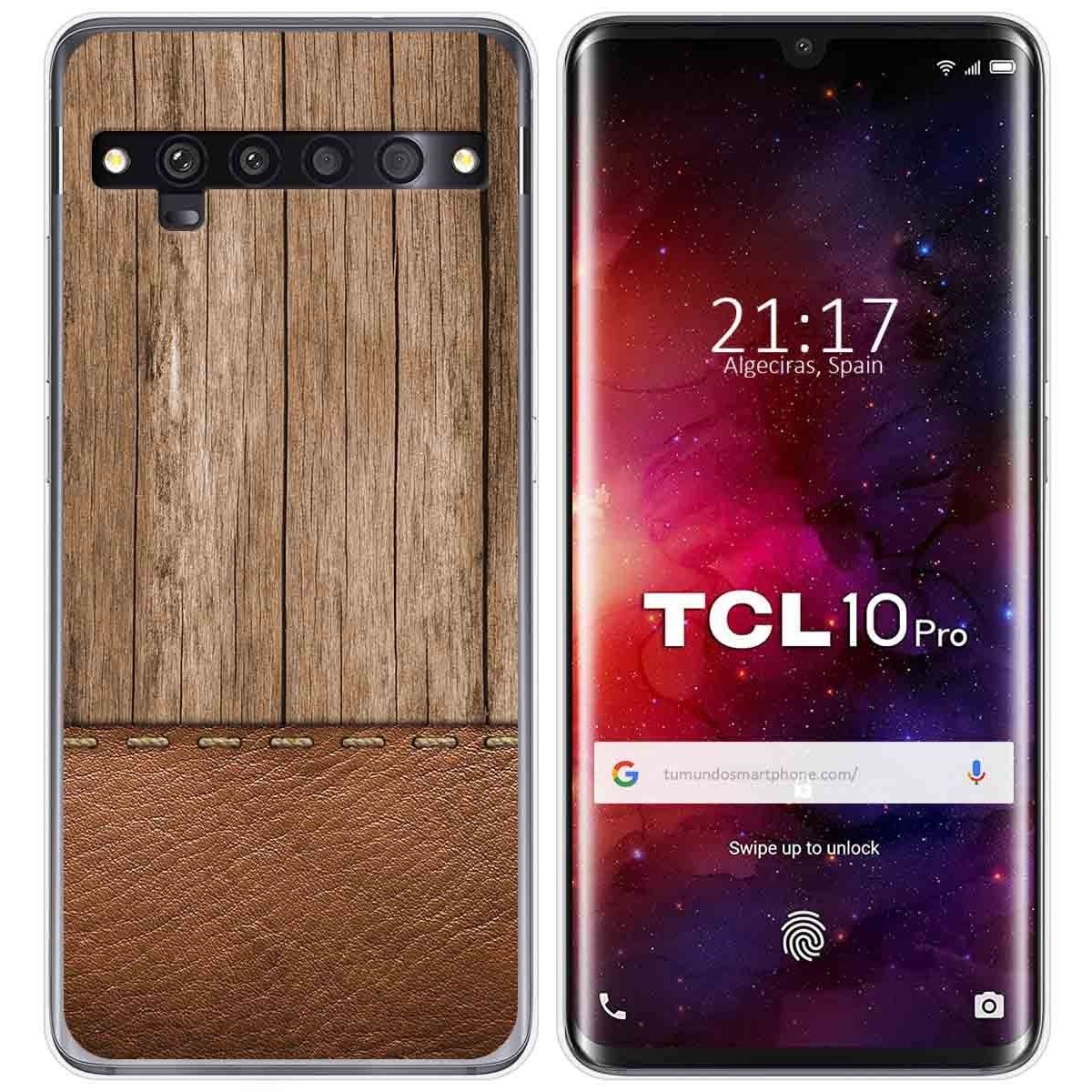 Funda Gel Tpu para TCL 10 Pro diseño Madera 09 Dibujos