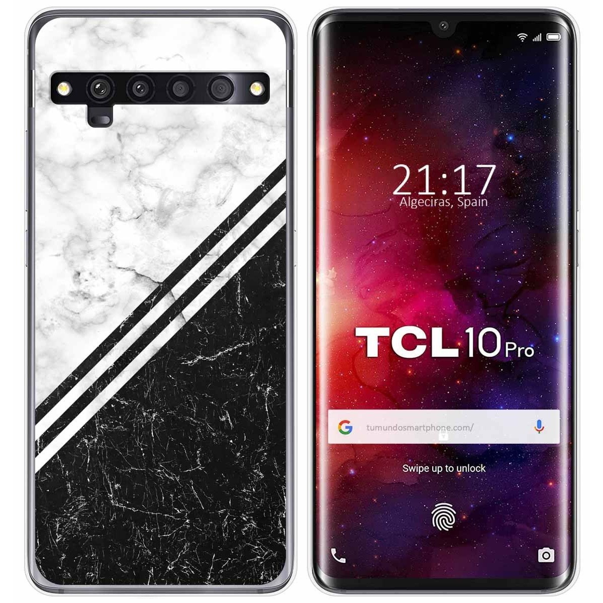 Funda Gel Tpu para TCL 10 Pro diseño Mármol 01 Dibujos