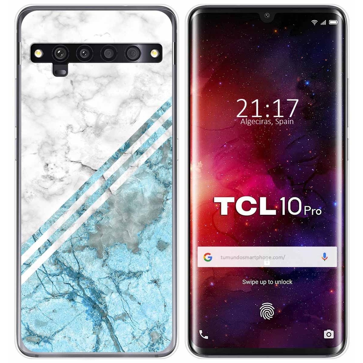 Funda Gel Tpu para TCL 10 Pro diseño Mármol 02 Dibujos