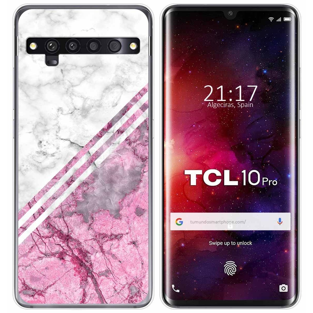 Funda Gel Tpu para TCL 10 Pro diseño Mármol 03 Dibujos