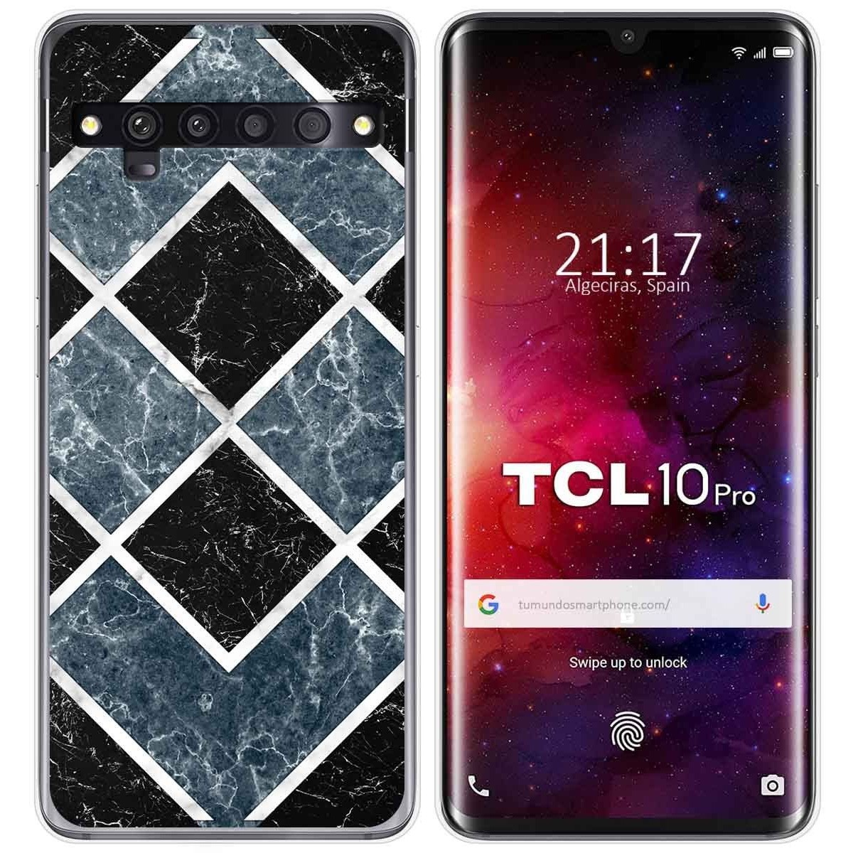 Funda Gel Tpu para TCL 10 Pro diseño Mármol 06 Dibujos