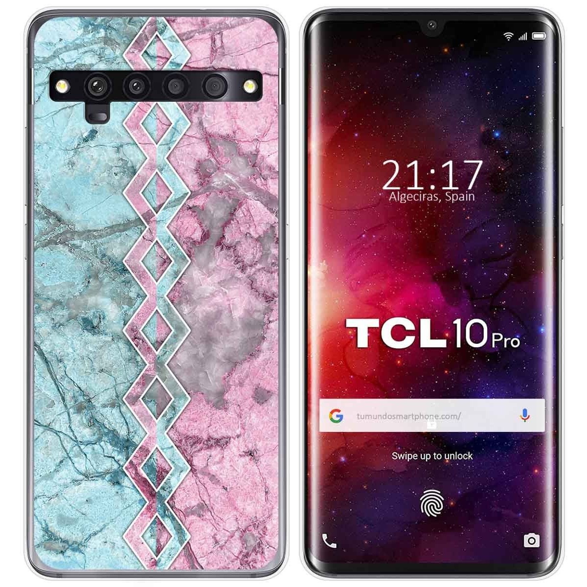 Funda Gel Tpu para TCL 10 Pro diseño Mármol 08 Dibujos