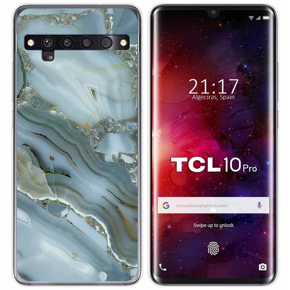 Funda Gel Tpu para TCL 10 Pro diseño Mármol 09 Dibujos