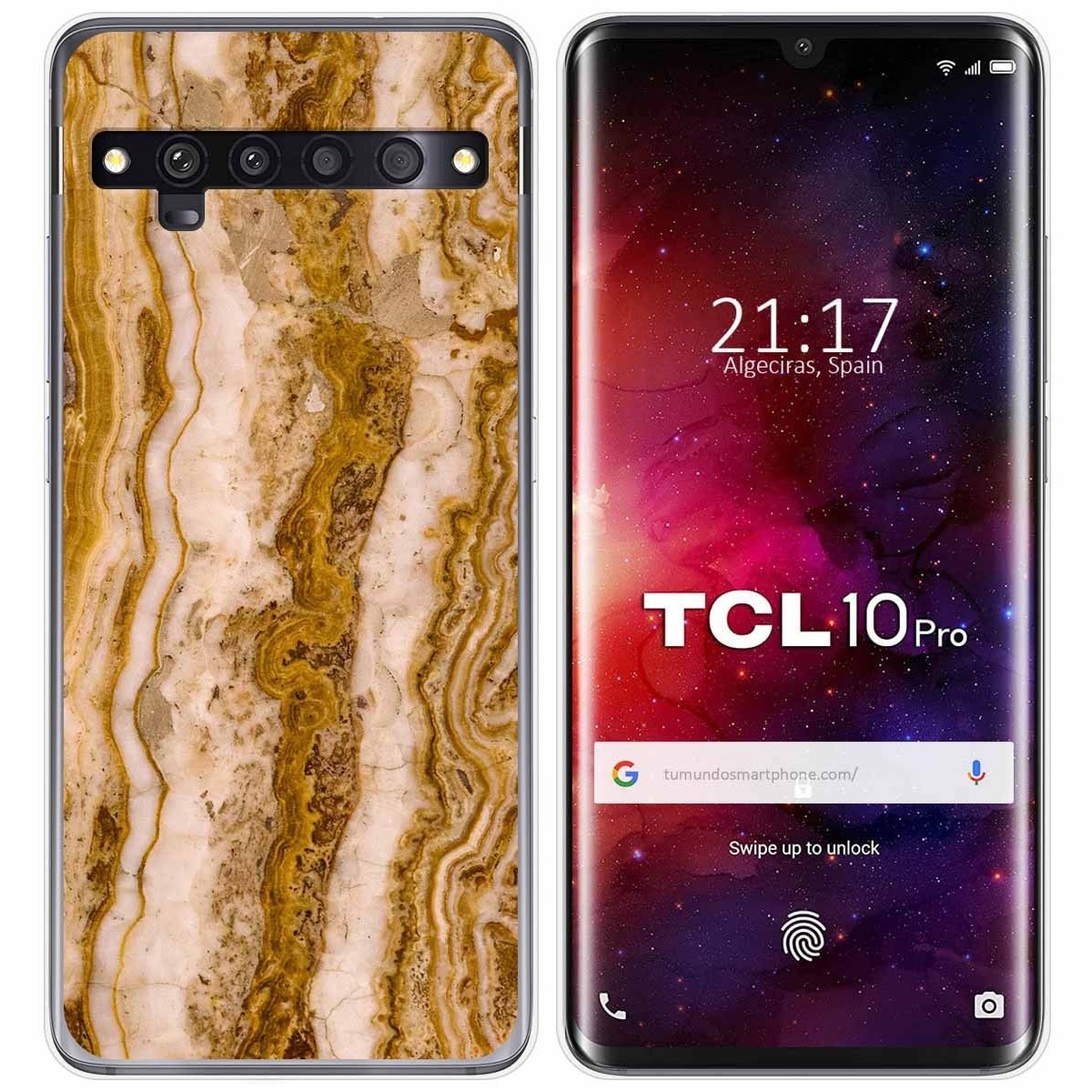 Funda Gel Tpu para TCL 10 Pro diseño Mármol 10 Dibujos