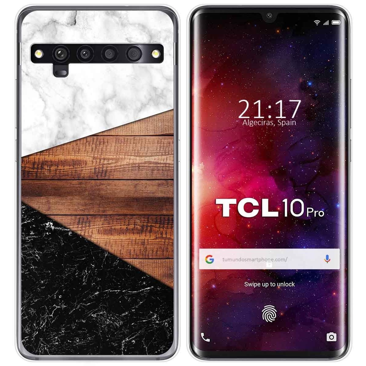 Funda Gel Tpu para TCL 10 Pro diseño Mármol 11 Dibujos