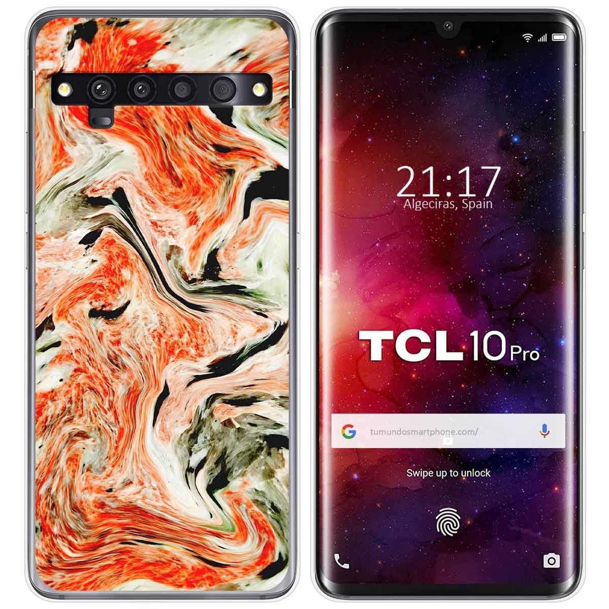 Funda Gel Tpu para TCL 10 Pro diseño Mármol 12 Dibujos