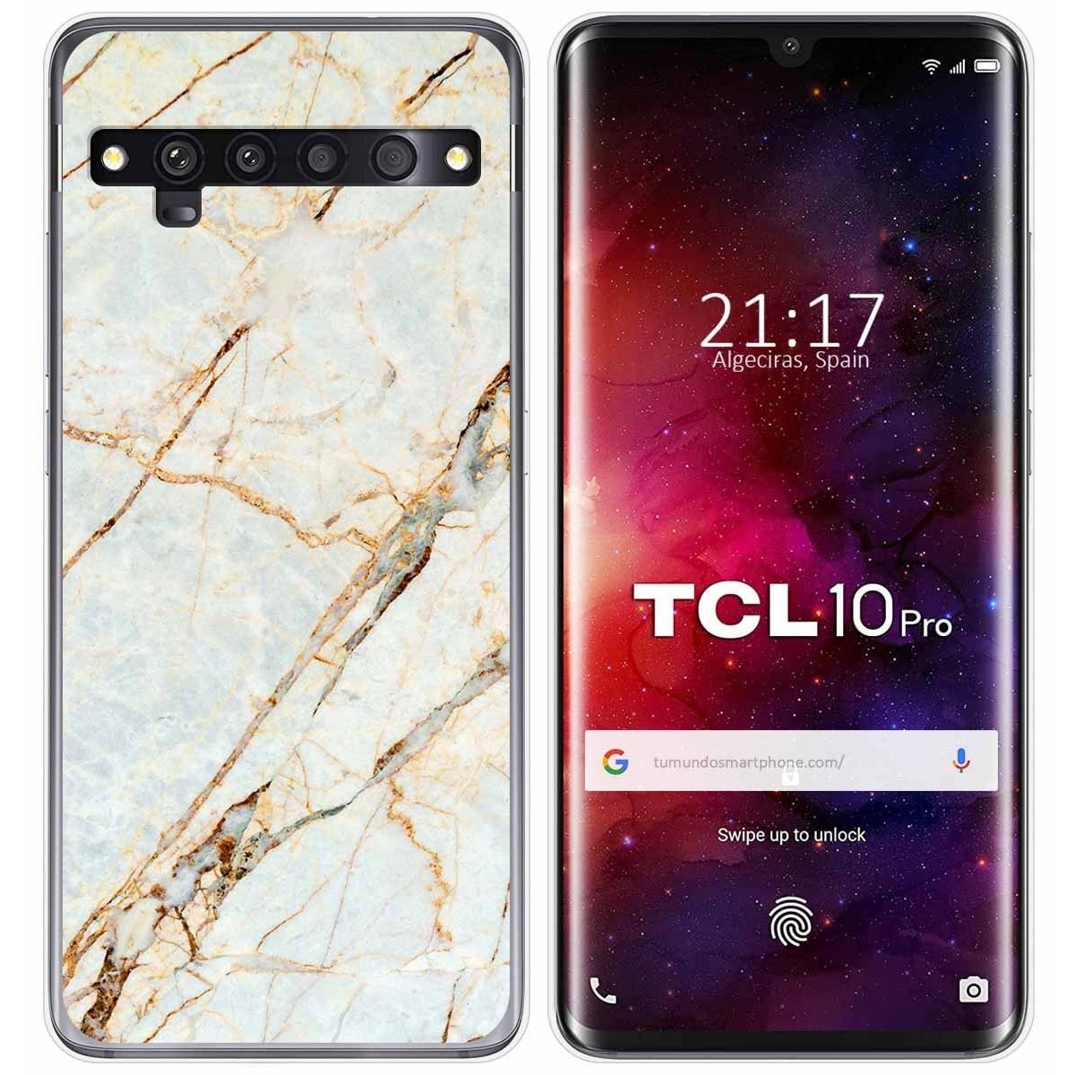 Funda Gel Tpu para TCL 10 Pro diseño Mármol 13 Dibujos