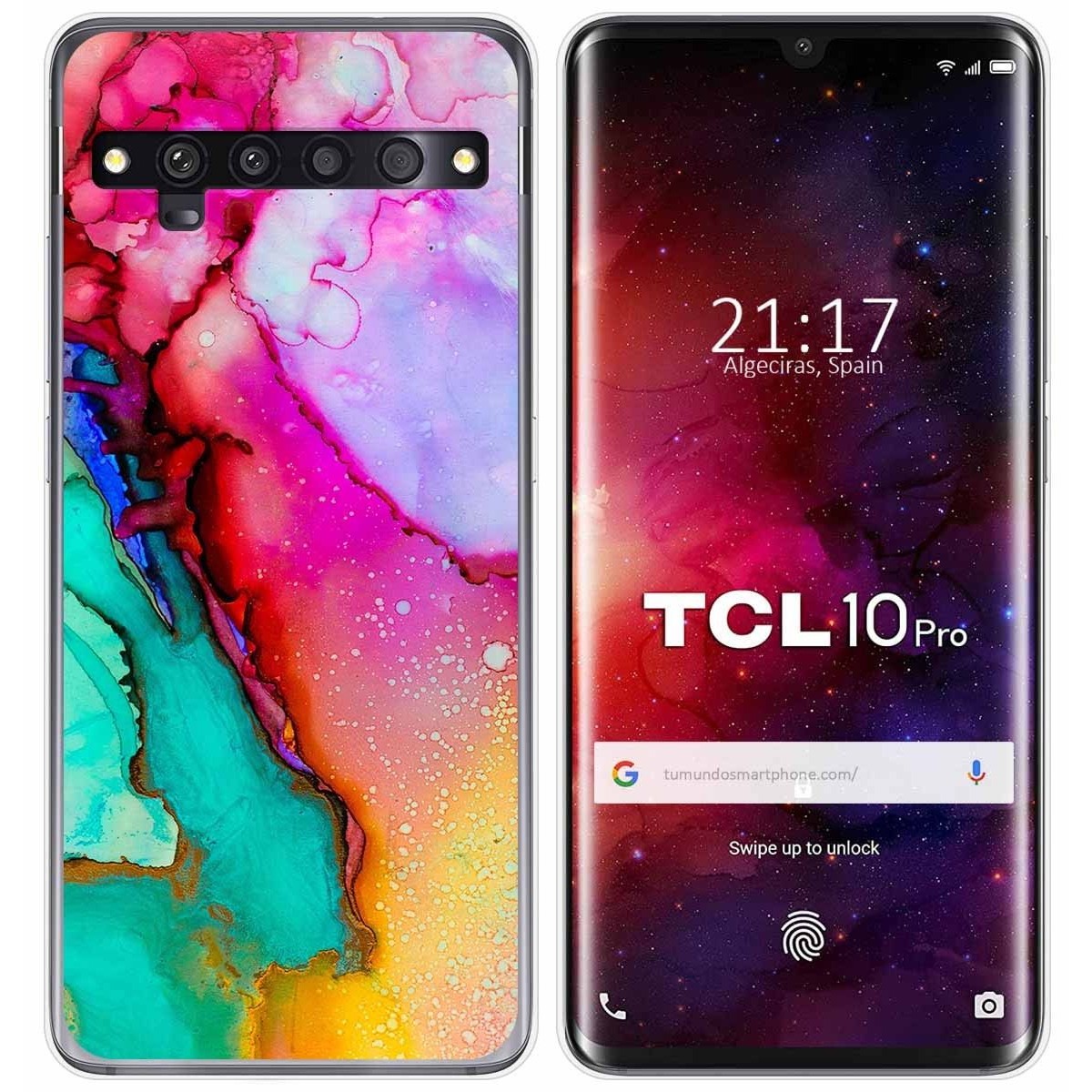 Funda Gel Tpu para TCL 10 Pro diseño Mármol 15 Dibujos
