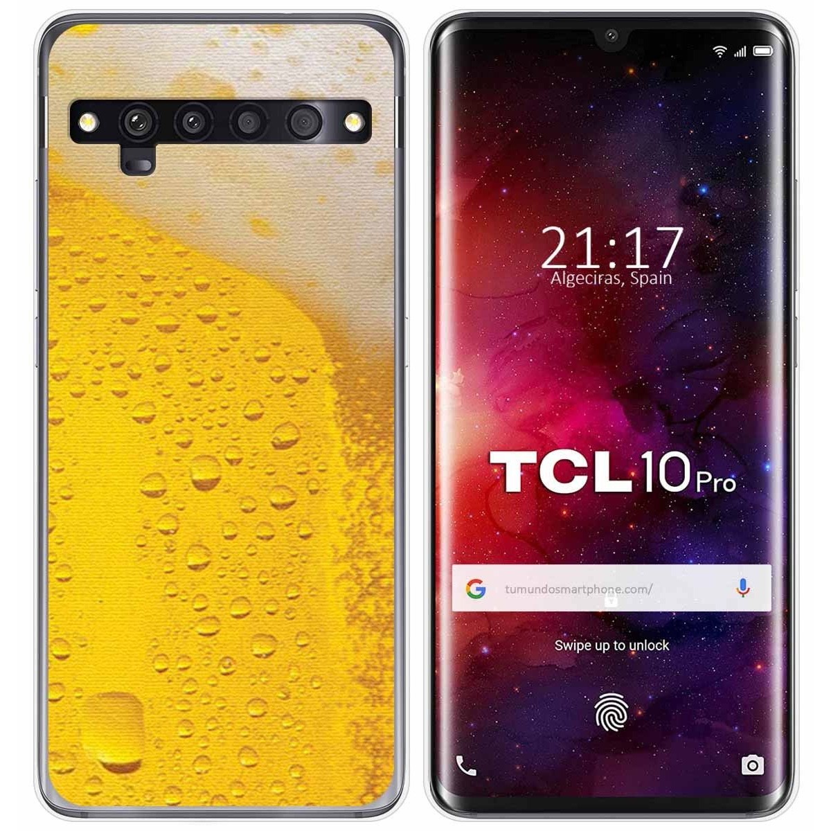 Funda Gel Tpu para TCL 10 Pro diseño Cerveza Dibujos