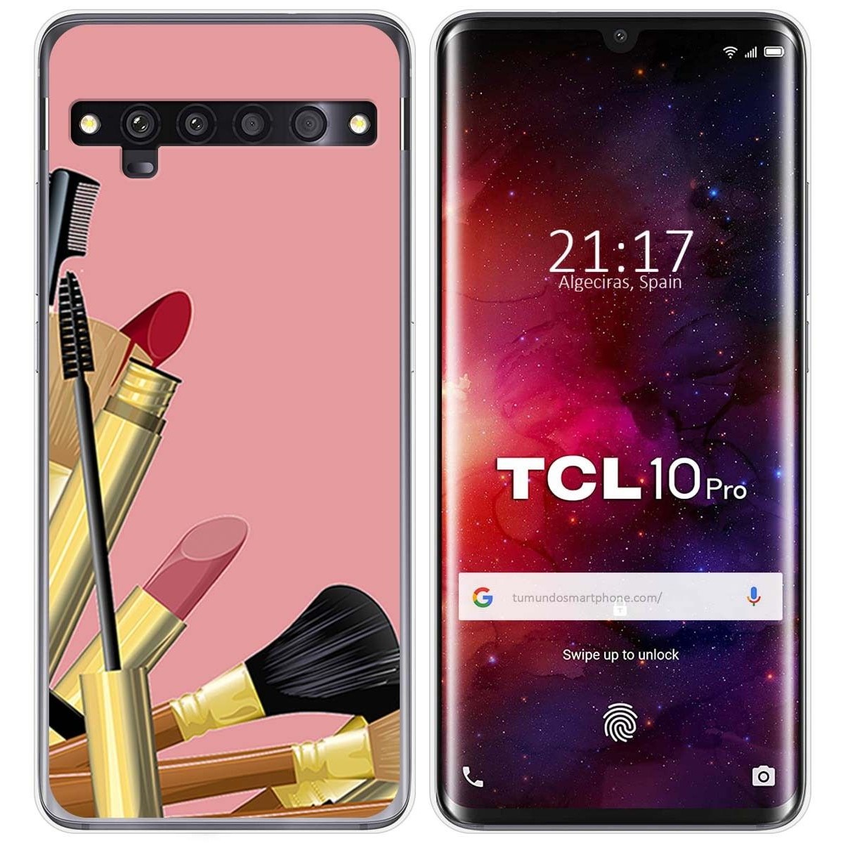 Funda Gel Tpu para TCL 10 Pro diseño Brochas Dibujos