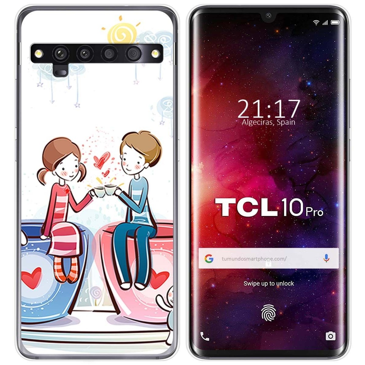 Funda Gel Tpu para TCL 10 Pro diseño Café Dibujos