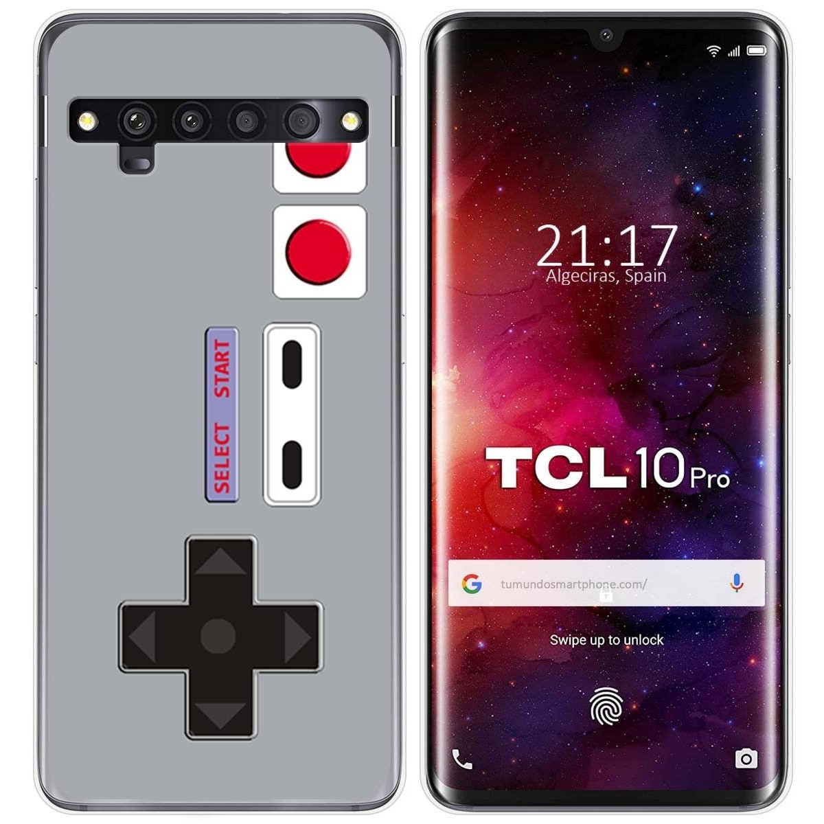 Funda Gel Tpu para TCL 10 Pro diseño Consola Dibujos