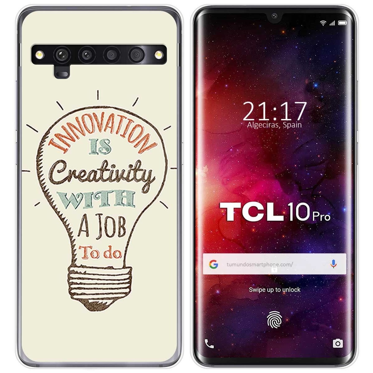 Funda Gel Tpu para TCL 10 Pro diseño Creativity Dibujos