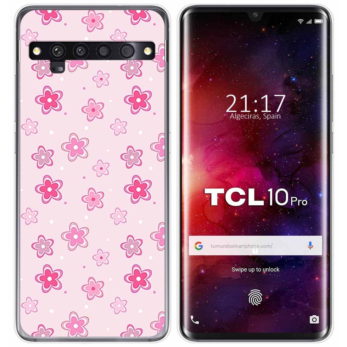 Funda Gel Tpu para TCL 10 Pro diseño Flores Dibujos